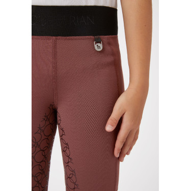 Legging de equitação com silicone Horze Leighton Juvenil com culote completo e forro quente Legging de equitação com silicone Horze Leighton Juvenil com culote completo e forro quente