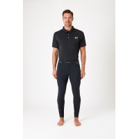 Calça de equitação com grip integral B Vertigo Damien masculino Cinza antracite escuro Cinzento