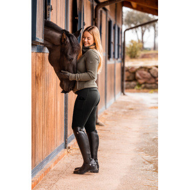 Calça com grip integral para todas as estações Horze Mira Preto