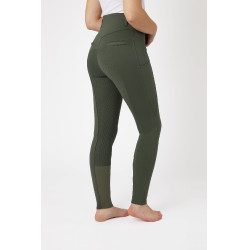 Calça com grip integral para todas as estações Horze Mira Verde escaravelho