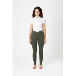 Calça com grip integral para todas as estações Horze Mira Verde escaravelho