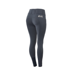 Calça de equitação com grip integral Meghan B Vertigo cintura alta feminina Azul-marinho escuro