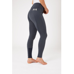 Calça de equitação com grip integral Meghan B Vertigo cintura alta feminina Azul-marinho escuro