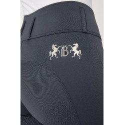 Calça de equitação com grip integral Meghan B Vertigo cintura alta feminina Azul-marinho escuro