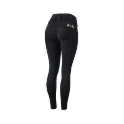 Calça de equitação com grip integral Meghan B Vertigo cintura alta feminina Preto Calça de equitação com grip integral Meghan B Vertigo cintura alta feminina Preto