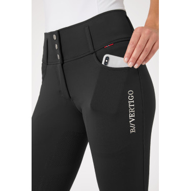 Calça de equitação com grip integral Meghan B Vertigo cintura alta feminina Preto Calça de equitação com grip integral Meghan B Vertigo cintura alta feminina Preto