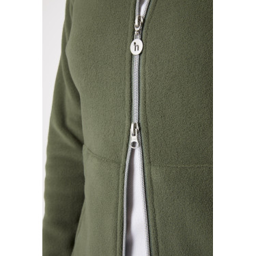 Casaco de equitação polar Horze Ellie feminino Verde escaravelho Casaco de equitação polar Horze Ellie feminino Verde escaravelho