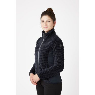 Casaco polar de equitação listrado feminino Horze Della Marinho escuro Azul Casaco polar de equitação listrado feminino Horze Della Marinho escuro Azul