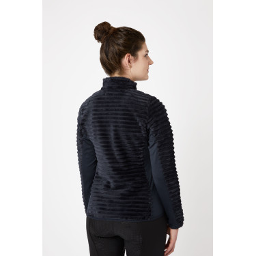 Casaco polar de equitação listrado feminino Horze Della Marinho escuro Azul Casaco polar de equitação listrado feminino Horze Della Marinho escuro Azul