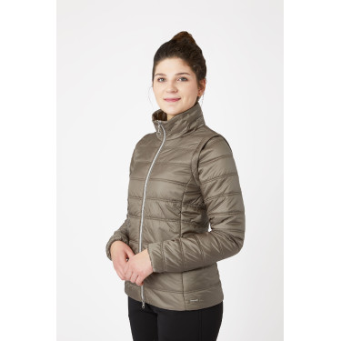 Casaco acolchoado Horze Natalie com mangas removíveis feminino Castanho morel Casaco acolchoado Horze Natalie com mangas removíveis feminino Castanho morel