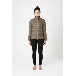 Casaco acolchoado Horze Natalie com mangas removíveis feminino Castanho morel