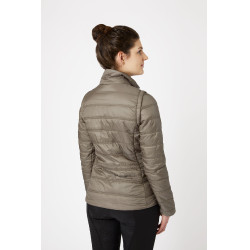 Casaco acolchoado Horze Natalie com mangas removíveis feminino Castanho morel