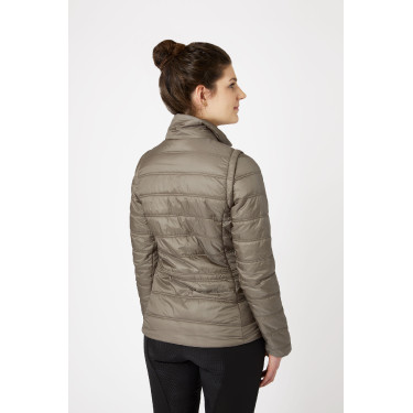 Casaco acolchoado Horze Natalie com mangas removíveis feminino Castanho morel Casaco acolchoado Horze Natalie com mangas removíveis feminino Castanho morel