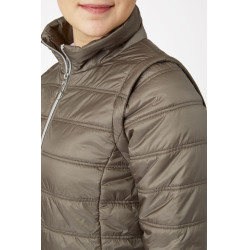 Casaco acolchoado Horze Natalie com mangas removíveis feminino Castanho morel