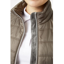 Casaco acolchoado Horze Natalie com mangas removíveis feminino Castanho morel