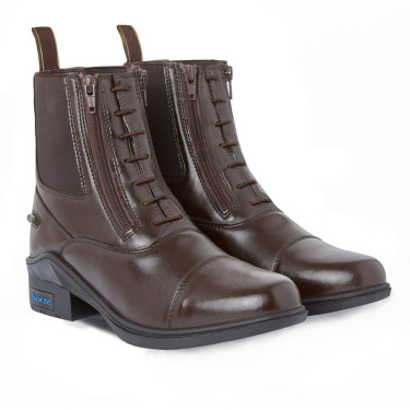 Botas Horze couro Horze Kingston zíper duplo feminino Botas Horze couro Horze Kingston zíper duplo feminino