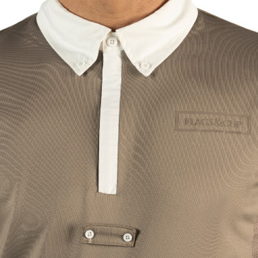 Polo homme Bankso manches longues Flags & Cup Bleu marine