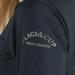 Polo Kavala feminino de mangas compridas Flags & Cup Polo Kavala feminino de mangas compridas Flags & Cup