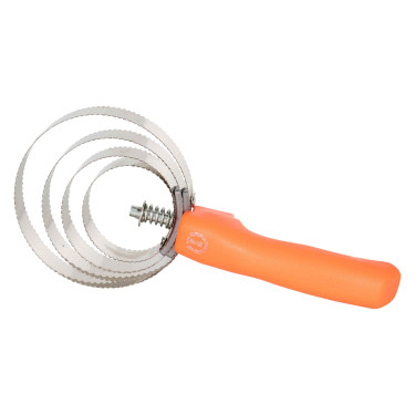 Raspadeira metálica redonda com cabo Imperial Riding Laranja fluorescente