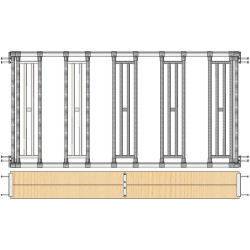 Separação de forragem para extensão de abrigo de inclinação simples La Gée Separação de forragem para extensão de abrigo de inclinação simples La Gée