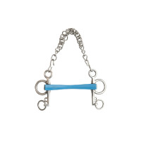 Mors pelham Metalab Flexi direito hastes curtas Azul