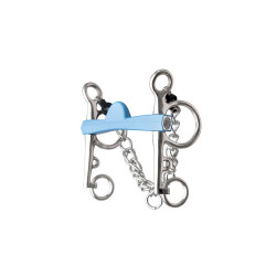 Mors pelham Metalab Flexi meia-lua hastes longas Azul