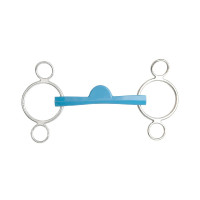 Mors ajustável Metalab Flexi 3 argolas meia-lua Azul Mors ajustável Metalab Flexi 3 argolas meia-lua Azul
