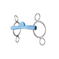 Mors ajustável Metalab Flexi 3 argolas meia-lua Azul Mors ajustável Metalab Flexi 3 argolas meia-lua Azul