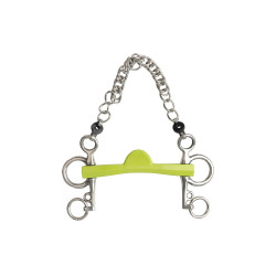 Freio pelham Metalab Flexi Soft meia-lua hastes curtas