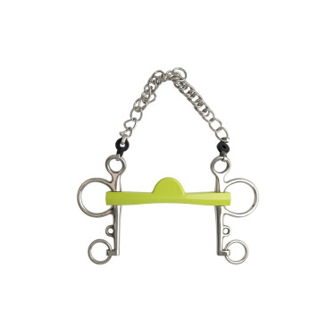 Mors pelham Metalab Flexi Soft meia-lua hastes longas