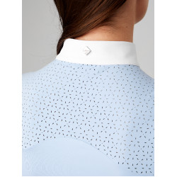 Pólo de competição LeMieux Olivia de mangas curtas Névoa Azul