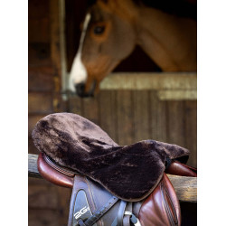 Capa de assento LeMieux Simuwool Castanho Capa de assento LeMieux Simuwool Castanho
