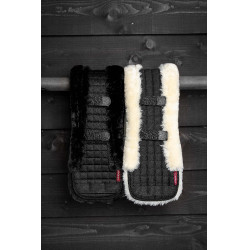 Capa de cilha de adestramento LeMieux Simuwool Natural Castanho