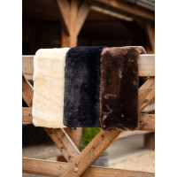 Capa de cilha de adestramento LeMieux Simuwool de enfiar Castanho Capa de cilha de adestramento LeMieux Simuwool de enfiar Castanho