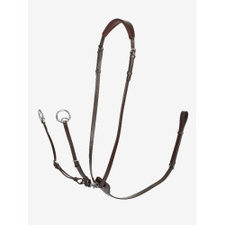 Martingal com argolas Kudos LeMieux Havana / prata Castanho