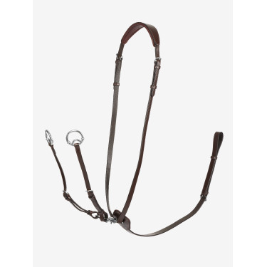 Martingal com argolas Kudos LeMieux Havana / prata Castanho