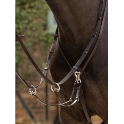 Martingal com argolas Kudos LeMieux Havana / prata Castanho