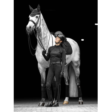 Tapete LeMieux Crystal Suede Dressage Preto Tapete LeMieux Crystal Suede Dressage Preto