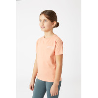 Camiseta Calina com bordado Horze infantil Rosa camarão Camiseta Calina com bordado Horze infantil Rosa camarão