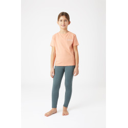 Camiseta Calina com bordado Horze infantil Rosa camarão Camiseta Calina com bordado Horze infantil Rosa camarão