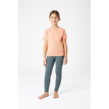 Camiseta Calina com bordado Horze infantil Rosa camarão Camiseta Calina com bordado Horze infantil Rosa camarão