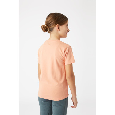 Camiseta Calina com bordado Horze infantil Rosa camarão Camiseta Calina com bordado Horze infantil Rosa camarão