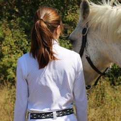 Polo de competição Sevilha Pénélope de mangas compridas Branco