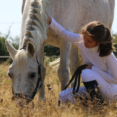 Polo de competição Sevilha Pénélope de mangas compridas Branco Polo de competição Sevilha Pénélope de mangas compridas Branco