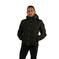 Casaco acolchoado masculino impermeável Kuhmo Flags & Cup Preto