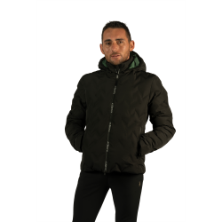 Casaco acolchoado masculino impermeável Kuhmo Flags & Cup Preto