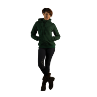 Suéter confortável feminino Lavia Flags & Cup Verde escuro