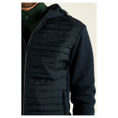 Casaco com fecho masculino bimatéria Sauvo Flags & Cup Azul-marinho