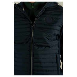 Casaco com fecho masculino bimatéria Sauvo Flags & Cup Azul-marinho