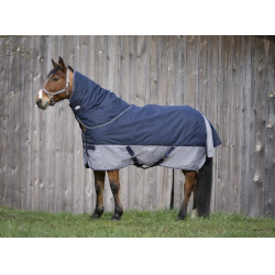 Capa Equithème TYREX 600 D Marinho / cinza Azul Capa Equithème TYREX 600 D Marinho / cinza Azul